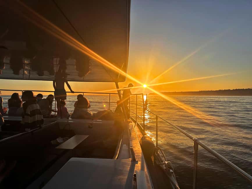 Portimao: SUNSET Benagil Caves Tour | Eco Catamaran - Setting out from Portimão Marina