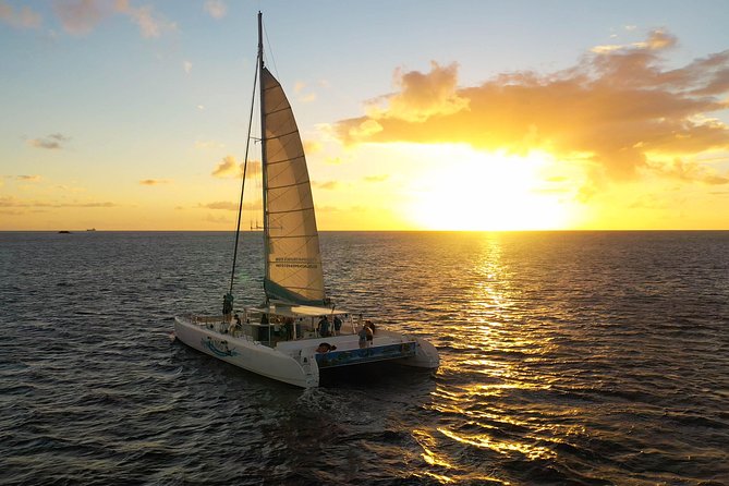 Private 3-Hour Catamaran Sunset Cruise from Soufriere for Up to 15 Guests - Open Bar, Snacks, and Music on Deck