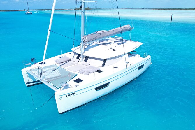 Private Afternoon Tour Catamaran 44 Big Ben - Pine Cay: swimming and a quiet beach walk