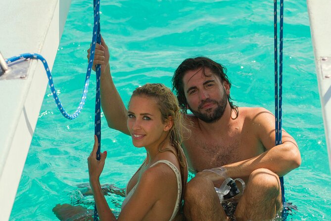 Private Catamaran Adventure Cruise with Rope Swing and Water Slide - First stop: the Antilla shipwreck