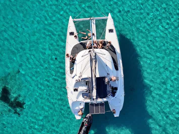 Private Catamaran Cruise Mykonos Delos with Meals & SUP - Passing Delos without touring its ruins