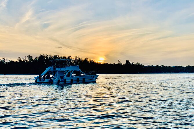 Private Catamaran Cruise with Slide & unlimited drinks - Dolphin habitat views and the semi-private beach