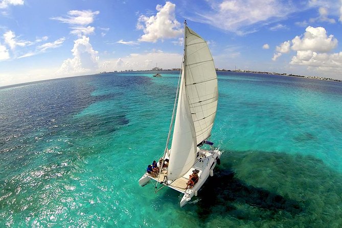 Private Catamaran from Cancun to Isla Mujeres for up to 13 People - Snorkeling over the reef