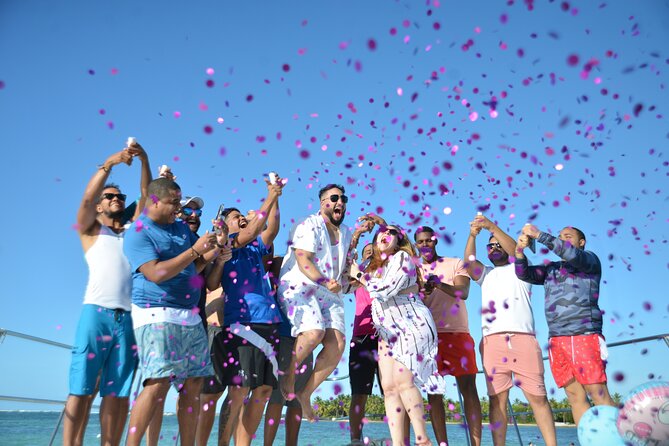 Private Catamaran with Sound system, Slide, Open bar & Snorkeling - Cruising the full length of Bávaro Beach