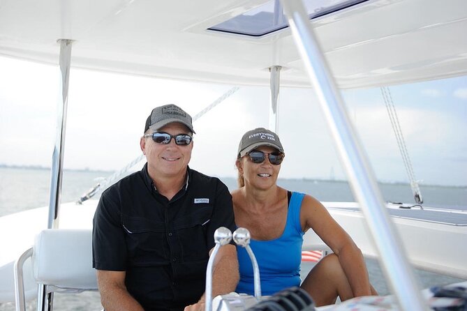 Private Charleston Harbor Catamaran Sail - Ravenel Bridge and the changing shape of Charleston
