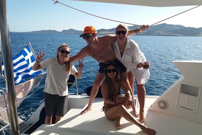 Private Full Day Catamaran Cruise from Paros with Lunch - Southwest Antiparos by boat