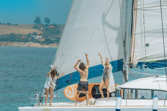 Private Full Day Cruise in Corfu on Lagoon Catamaran - Kerasia Beach feels quieter and more enclosed