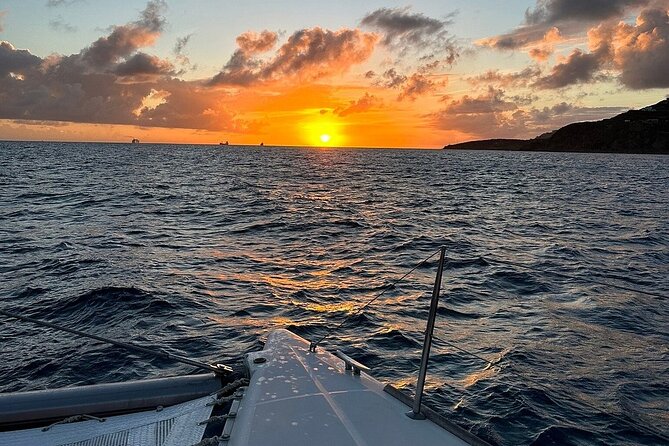 Private Full-Day Luxury Sailing Catamaran Charter in Sint Maarten - Drinks, snacks, and the open-bar setup