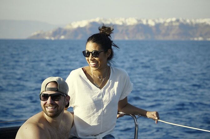 Private Luxury Santorini Catamaran Cruise with Port Pickup - Lunch near Nea Kameni