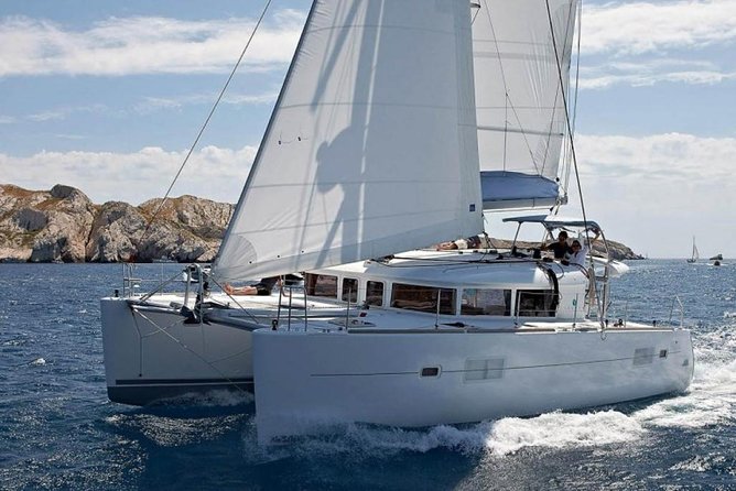 Private Luxury Santorini Catamaran Cruise with Port Pickup - Warm water at Palea Kameni