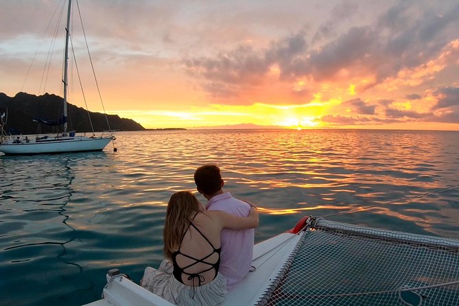 PRIVATE Sunset Cruise : Moorea Sailing on a Catamaran named Taboo - Sailing along Moorea’s coast and through the lagoon