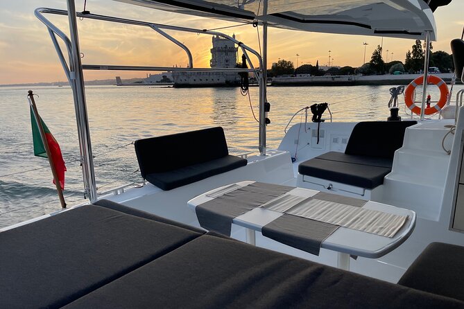 Private tour on a LUXURY Catamaran (Sunset and Wine Tour) - Praça do Comércio and Lisbon’s broad riverfront