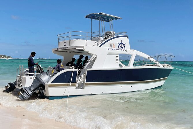 Private VIP Catamaran Party Boat Punta Cana Bavaro - The natural pool for floating and drinks