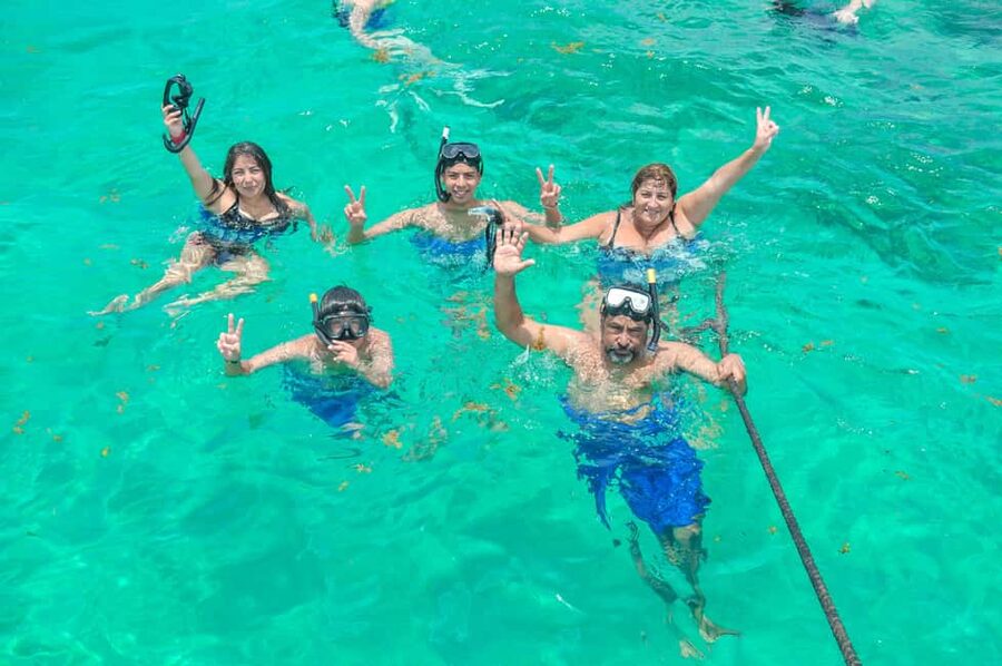 Punta Cana: Catamaran Family Tour - Snorkeling in calm, shallow Caribbean water