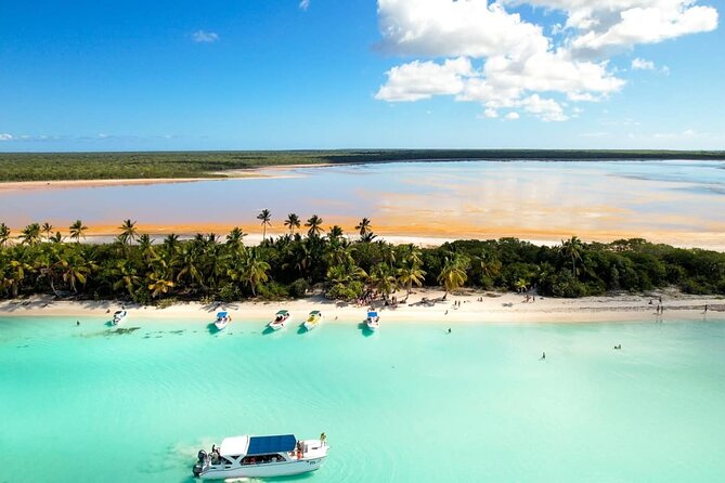 Punta Cana: Saona Island Catamaran Open Bar / Food Hotel Pickup - Speedboat, Catamaran, and the Natural Pool