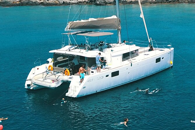 Rethymno Catamaran Cruise: Healthy Lunch & Open Bar - Swimming, SUP, Snorkeling, and Fishing