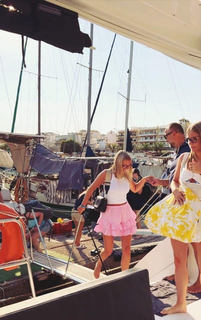 Rethymno: Sunset Catamaran Cruise - Sushi & Open Bar - Sunset over the Mediterranean