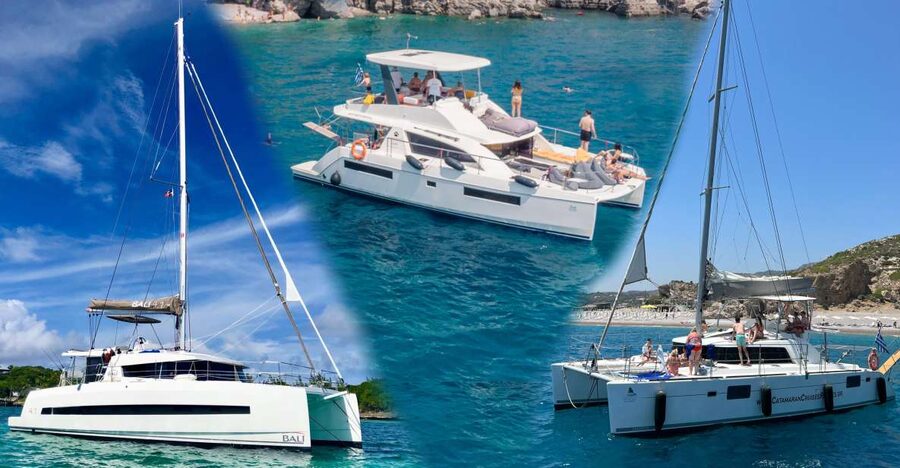 Rhodes: All-Inclusive Catamaran Cruise with Lunch and Drinks - Afandou Caves: the power boat’s extra stop