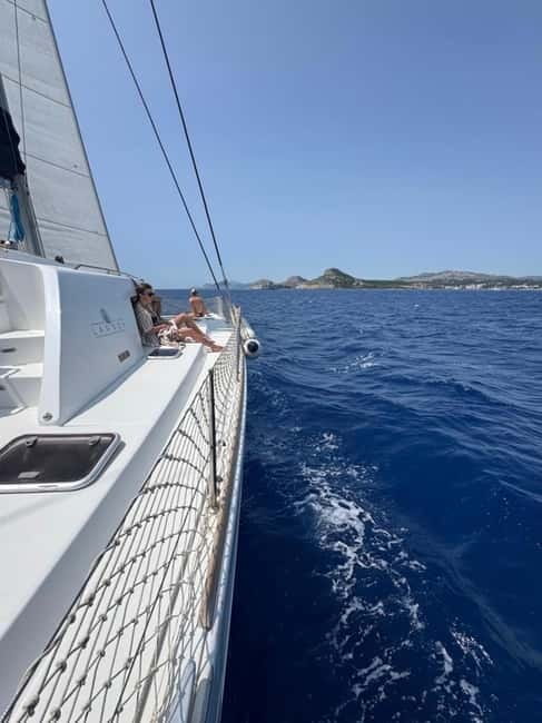 Rhodes: All inclusive Catamaran Escape with Lunch & Drinks - Anthony Quinn Bay: the first big swim