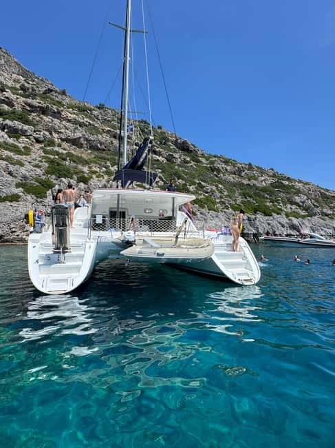 Rhodes: All inclusive Catamaran Escape with Lunch & Drinks - Kallithea Springs: pretty buildings and clear water