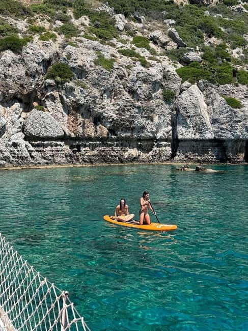 Rhodes: All inclusive Catamaran Escape with Lunch & Drinks - Leaving Mandraki Harbour and passing Rhodes Town