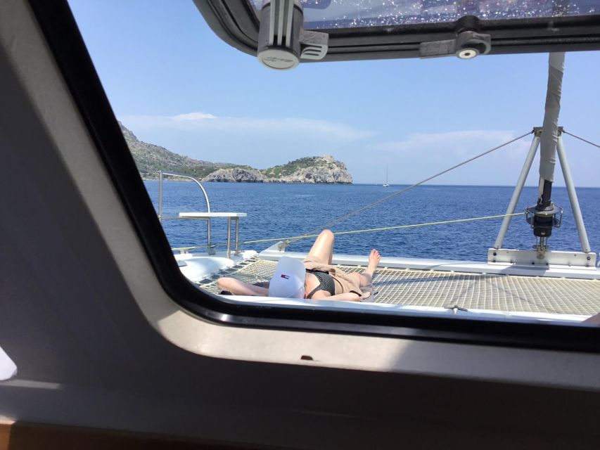 Rhodes: Sailing Catamaran Day Cruise with food and drinks - Key points at a glance