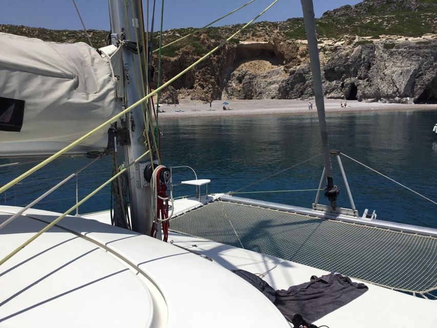Rhodes: Sailing Catamaran Day Cruise with food and drinks - The first 75 minutes at sea