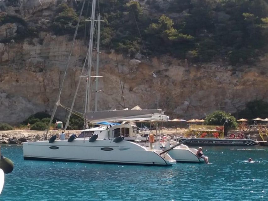 Rhodes: Sailing Catamaran Day Cruise with food and drinks - Leaving from the New Marina