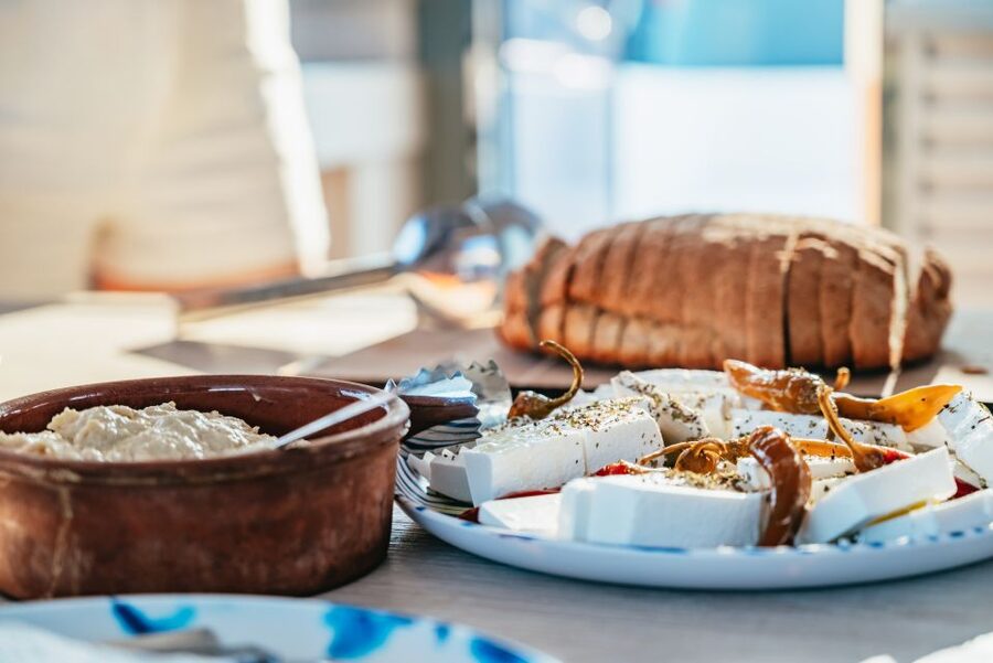 Rhodes: Sunset Catamaran Cruise with Dinner Buffet & Drinks - A Greek buffet with plenty of choice