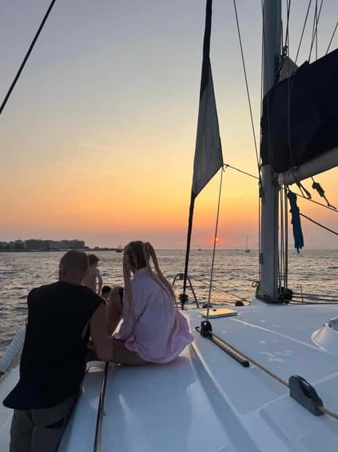 Rhodes: Sunset Catamaran Cruise with Snack, Fruits & Drinks - Key points to know before booking