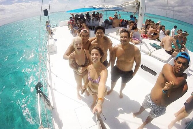 Sailing Catamaran Party to Isla Mujeres from Cancun - Buffet lunch at a beach restaurant
