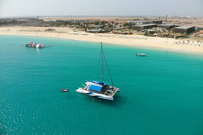 Sal Island All-inclusive Adults-only Catamaran Cruise - Sailing west along Sal’s coast