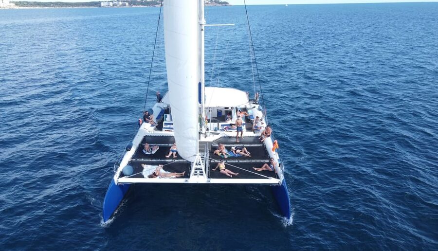 Salou's Fireworks 15th August Sail Catamaran - A crowd-free alternative to the shore