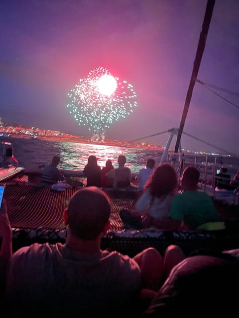 Salou's Fireworks 15th August Sail Catamaran - Crew, languages, and onboard atmosphere