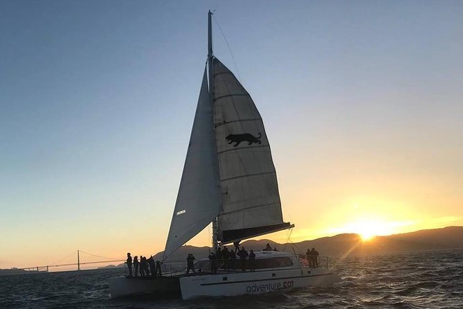San Francisco Bay Sunset Catamaran Cruise - Sausalito and the turn back toward the city
