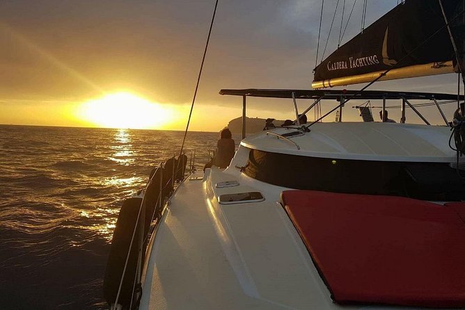 Santorini Adventurous Catamaran Experience with Snorkeling - Swimming at Nea Kameni’s hot springs