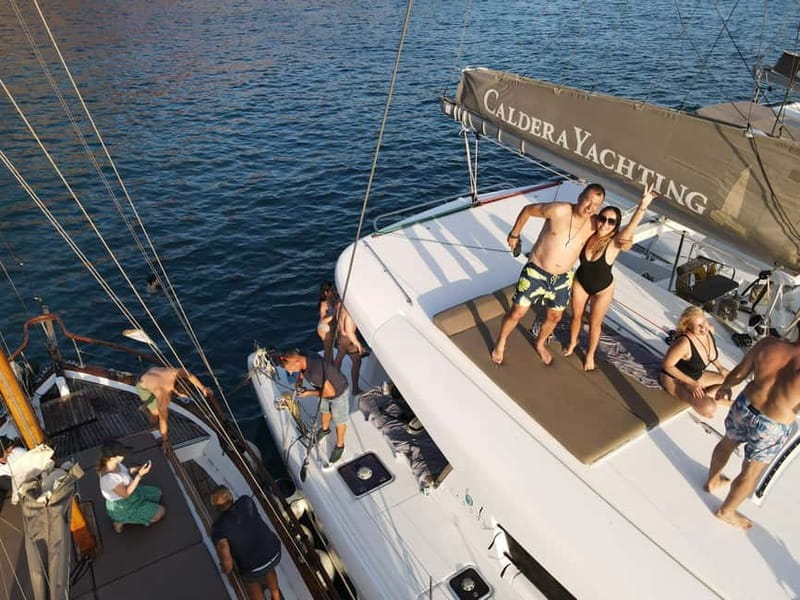 Santorini:All-inclusive Catamaran Cruise with Thirassia Stop - What to bring and what to expect