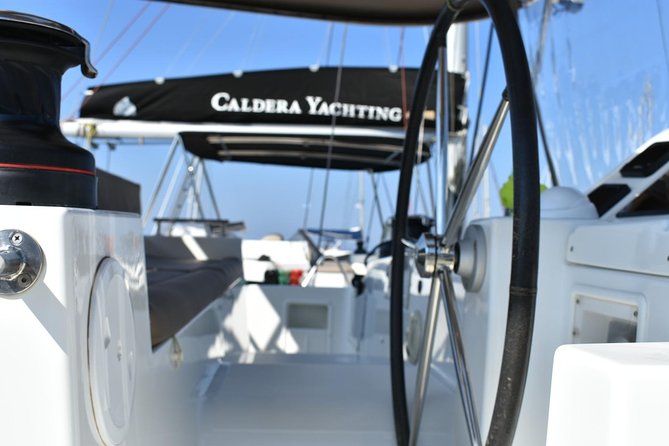 Santorini All-inclusive Private Catamaran Cruise - Red Beach, White Beach, and the southern coast