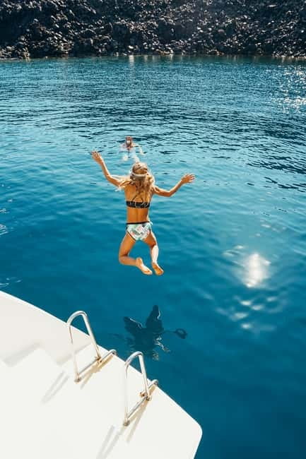 Santorini: All-Inclusive Private Catamaran Experience - The Volcano and Thirassia by catamaran