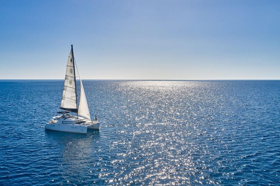 Santorini: Caldera Classic Catamaran Cruise w/ Meal & Drinks - Morning calm or sunset drama