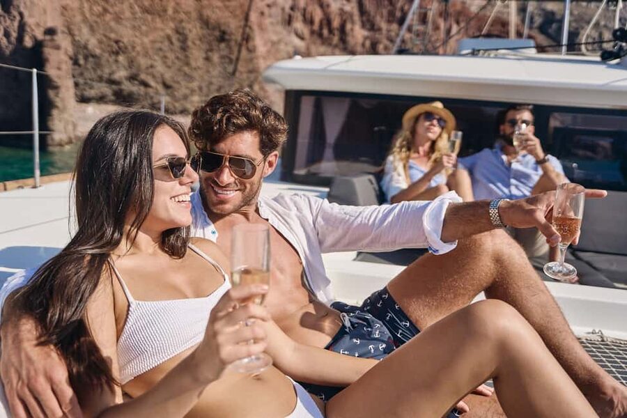 Santorini: Caldera Luxury Catamaran Cruise w/ Meal & Drinks - Getting from your hotel to Vlichada Marina