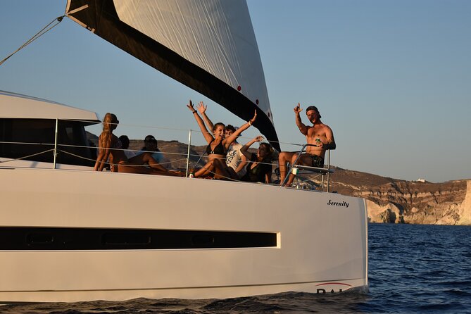 Santorini Catamaran Cruise with Fresh Meal and Open Bar - Key details at a glance