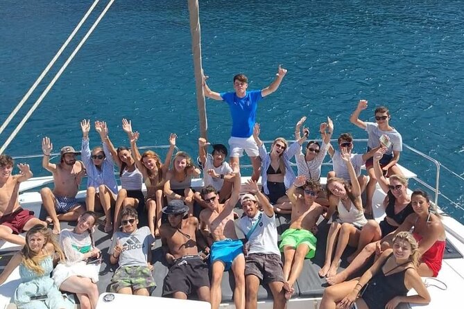 Santorini Catamaran Cruise with Meal and Drinks - Leaving Vlychada Port for the southern coast