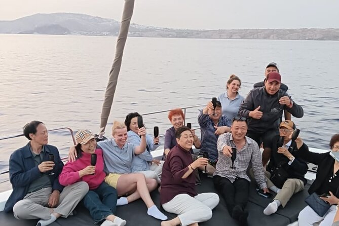 Santorini Catamaran Cruise with Meal and Drinks - The personal touch from Thomas, Ellie, and George