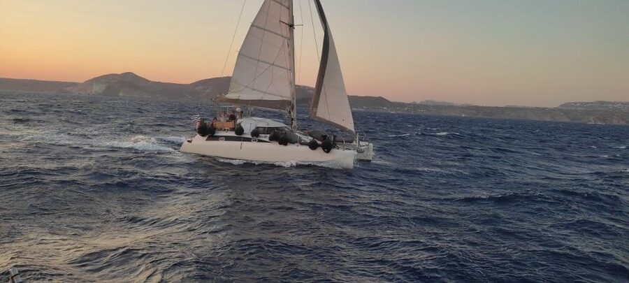 Santorini:Catamaran: private cruise with food & drinks - Key things to know before you book