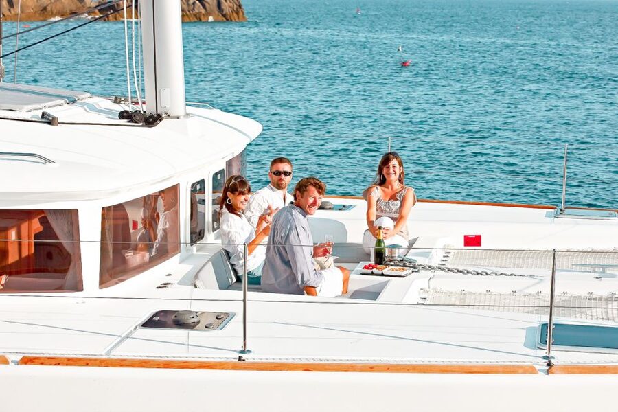 Santorini: Catamaran Tour with BBQ Meal and Unlimited Drinks - Pickup from your hotel and the road to the port