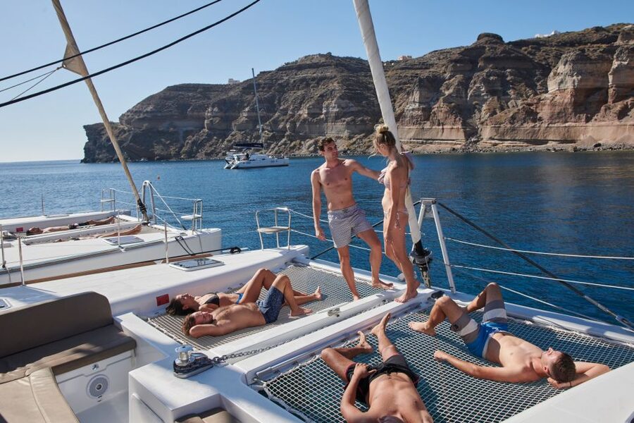 Santorini: Platinum Catamaran Cruise w/ BBQ Meal & Open Bar - What $117 includes, and where the value lies