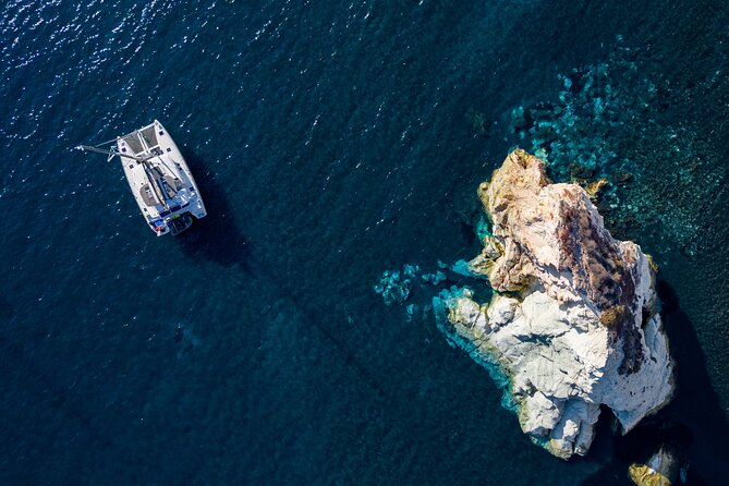 Santorini Platinum Catamaran Cruise with Meal, BBQ and Open Bar - Why Santorini Is Best Seen From the Aegean
