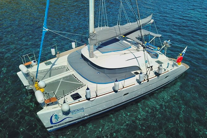 Santorini: Standard Small-Group Catamaran Cruise with Food/Drinks - Crew, group size, and the feel onboard