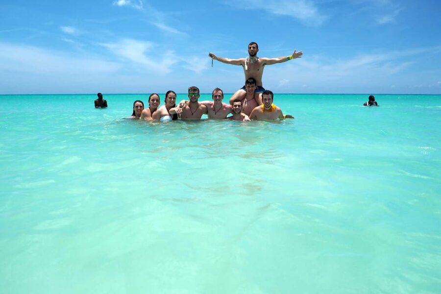 Saona island small group boat with water slide with lunch - Through the Catuano Channel